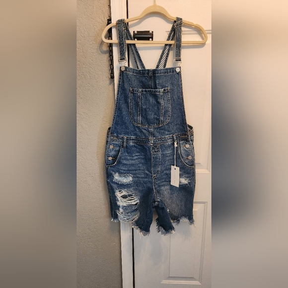 RISEN BERMUDA denim overalls - Picture 2 of 2